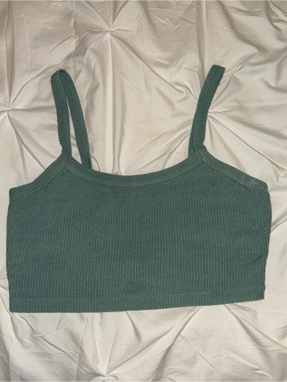 ALO Yoga Ribbed Crop Tank in Teal